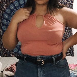 Peach Halter Top